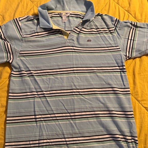 Ecko Unlimited Striped Shirt in Blue, White, and Yellow - Picture 1 of 3